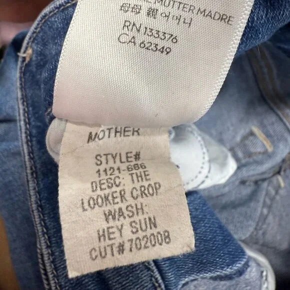 MOTHER The Looker Crop Jean in Hey Sun size 29